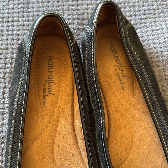 Natural Soul Black Suede Comfort Flats Loafers Size 8.5M‎ - Picture 4 of 10